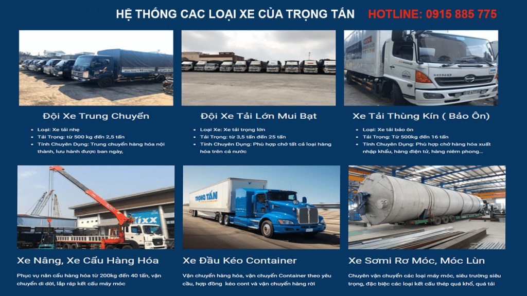 Chuyển hàng đi Ninh Thuận với nhiều loại xe