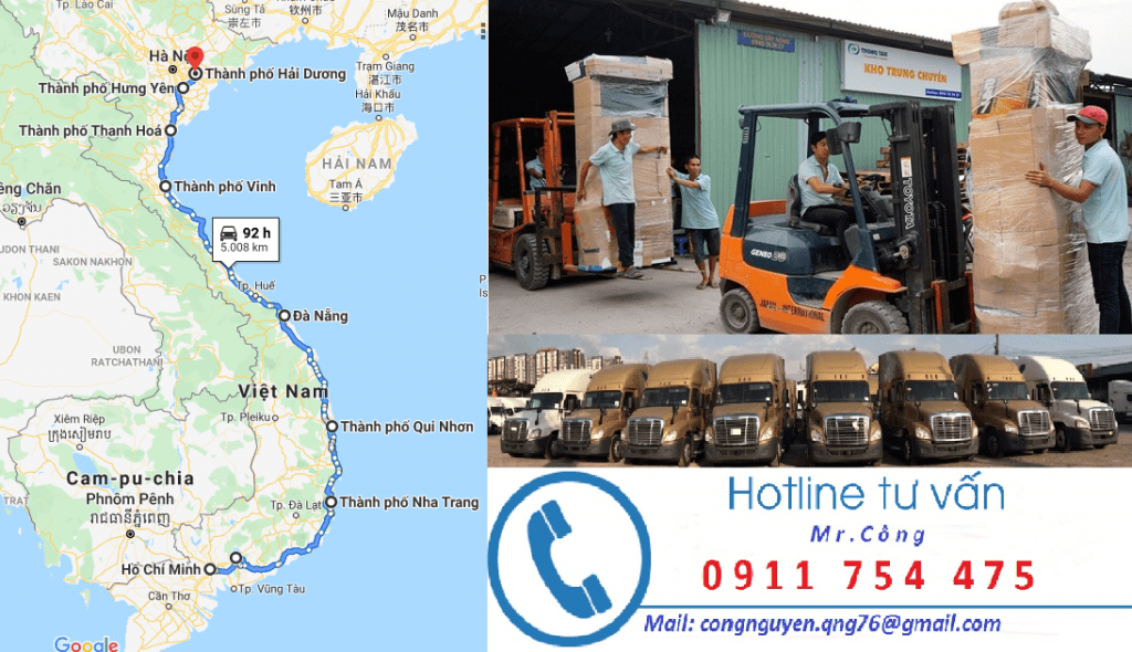 Chành xe nhận vận chuyển hàng hóa từ Sài Gòn đi Hải Dương