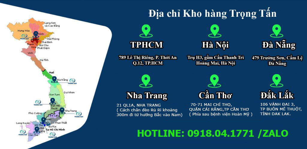 Địa chỉ kho bãi Trọng Tấn