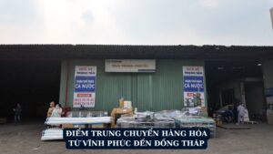 Điểm trung chuyển của chành xe vận chuyển hàng Vĩnh Phúc đi Đồng Tháp