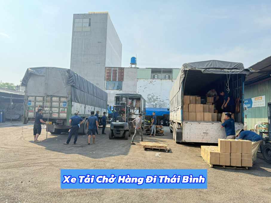 xe tải chở hàng đi Thái Bình